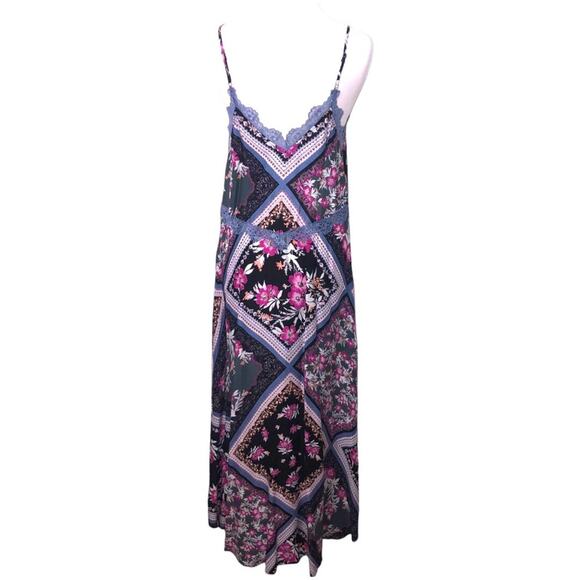 Intimately Free People Stevie Printed Maxi Slip Dress in Graphite Combo Medium - Picture 7 of 11
